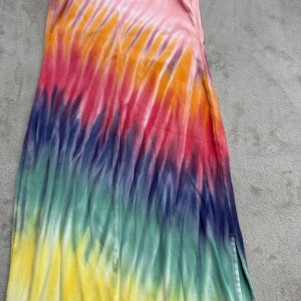 YFB Iggy Rib Maxi Dress Women's M Tie Dye Racerback Hippie Boho Festival Pride